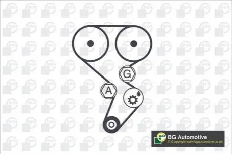 Фото Комплект ГРМ Renault Clio/Laguna/Megane/Scenic/Twingo 1.6 16V 02- (27.4x132z) BGA (TB7303K) зображення 1