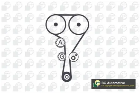 Фото Роликовий модуль натягувача ременя (ролик, ремінь) BGA (TB7304K) зображення 1