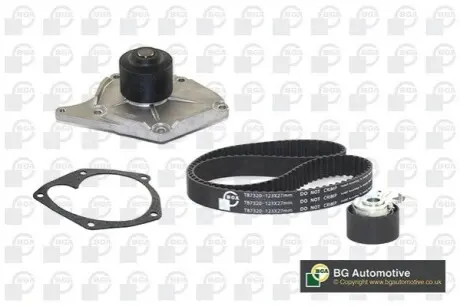 Комплект ГРМ + помпа Renault Kangoo 1.5dCi 01- (123x27) (помпа 65567) BGA TB7320CPK