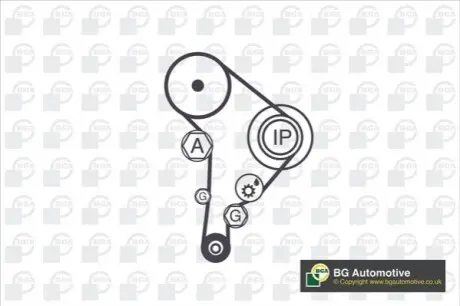 Комплект ГРМ Skoda Octavia/Fabia 1.9 TDI 96-06 BGA TB9607K Купити в Україні