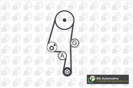 Комплект ГРМ Volvo C70/S60/S80/V60/V70/XC70/XC90 2.0-2.4D 01- (28x132z) BGA TB9700K Купити в Україні