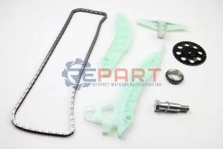 Комплект ланцюга ГРМ Citroen C4/Peugeot 308 1.6 08- (ланцюг, натяжник, шестерня) BGA TC1025FK Купити в Україні