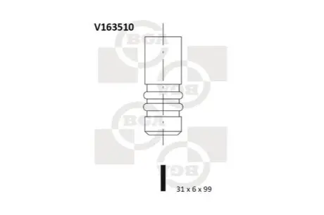 Клапан двигуна BGA V163510 Купити в Україні
