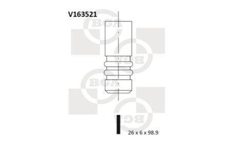 Клапан выпускной BGA V163521