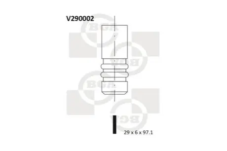 Всмоктуючий клапан BGA V290002 Купить в Украине
