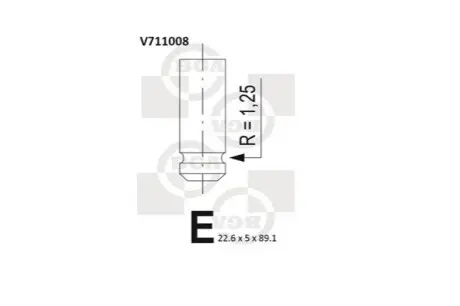 Клапан двигуна BGA V711008 Купити в Україні