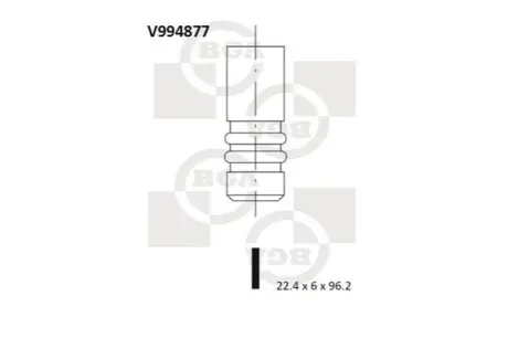 Клапан двигуна BGA V994877 Купити в Україні