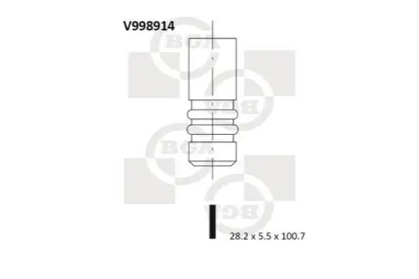Всмоктуючий клапан BGA V998914 Купити в Україні