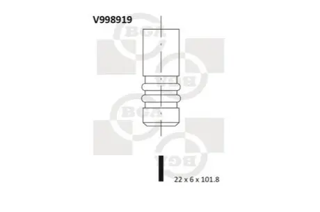 Клапан випускний BGA V998919 Купити в Україні