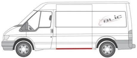 Поріг задн Лів (оцинкований, довжина 143см) FORD TRANSIT V FL 04.06-08.13 BLIC 6505062509005K