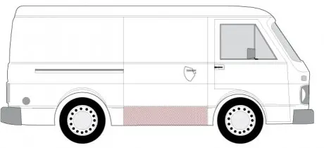 РМК розсувних дверей (Підлога) VW LT I 04.75-06.96 BLIC 6508019560170P