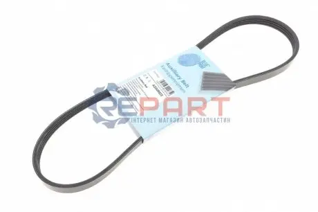 Фото 1 — Ремінь генератора Ford Escort 1.6/1.8 92-00/Renault Espace 3.0dCi 02- BLUE PRINT (AD04R823) Фото Ремінь генератора Ford Escort 1.6/1.8 92-00/Renault Espace 3.0dCi 02- BLUE PRINT (AD04R823) зображення 1