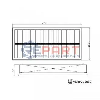 Фільтр повітряний (фільтруючий елемент) LAND ROVER DEFENDER 2.0-5.0 09.19 BLUE PRINT ADBP220082