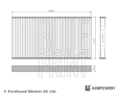 Фільтр салону SUBARU SOLTERRA TOYOTA BZ4X Electric 12.21 BLUE PRINT ADBP250091