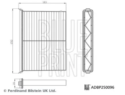Фільтр салону MAZDA CX-60, CX-80 2.5H/3.3DH 03.22 BLUE PRINT ADBP250096 Купити в Україні