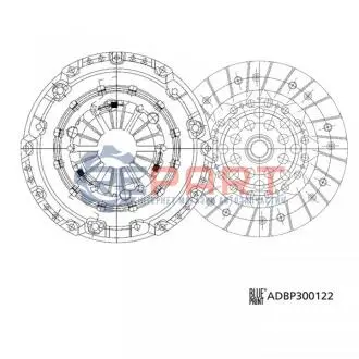 Комплект зчеплення (240мм) FORD TRANSIT 2.0D 08.02-05.06 BLUE PRINT ADBP300122 Купити в Україні