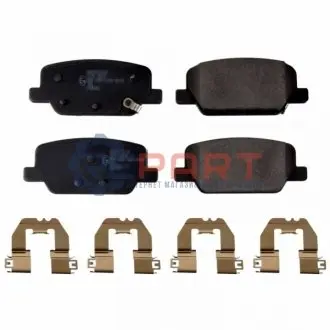 Комплект гальмівних колодок задн, HYUNDAI SANTA FE IV, SANTA FÉ III 2.0D-3.5 07.18-11.20 BLUE PRINT ADBP420029