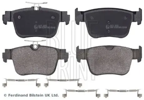 Комплект гальмівних колодок задн/передн ((EN) with clamps), AUDI A3 CUPRA FORMENTOR, LEON, LEON SPORTSTOURER FORD TOURNEO CONNECT V761, TOURNEO CONNECT V761 NADWOZIE WIELKO 1.0-2.5 07.19 BLUE PRINT ADBP420115 Купити в Україні