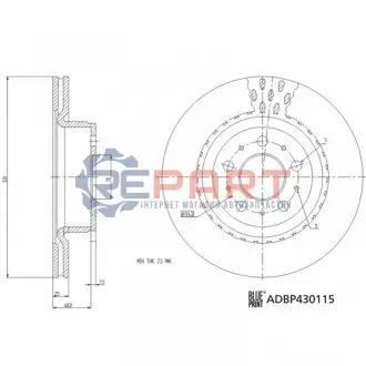 Гальмівний диск BLUE PRINT ADBP430115 Купити в Україні