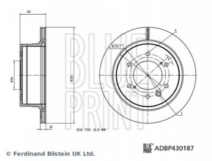 Автозапчастина BLUE PRINT ADBP430187 (фото 1)