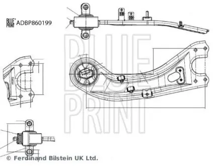Важіль підвіски, підвіска коліс BLUE PRINT ADBP860199 Купити в Україні