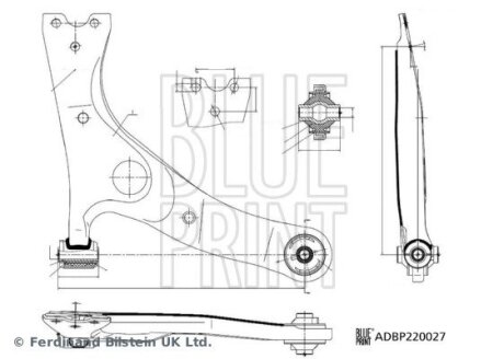 Важіль підвіски (передній) (R) Toyota Rav4 00-05 BLUE PRINT ADBP860200 (фото 1)