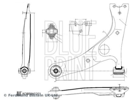 Важіль підвіски (передній) (L) Toyota Rav4 00-05 BLUE PRINT ADBP860201 (фото 1)