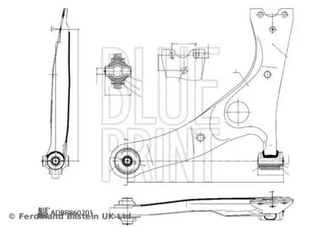 Важіль підвіски (передній) (L) Toyota Rav4 00-05 BLUE PRINT ADBP860201
