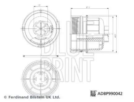Корпус масляного фільтра ALFA ROMEO 159, BRERA, GIULIETTA, MITO, SPIDER FIAT BRAVO II, DOBLO, DOBLO CARGO, GRANDE PUNTO, IDEA, LINEA, PUNTO EVO, SEDICI LANCIA DELTA III, MUSA 1.3D-2.0D 05.04 BLUE PRINT ADBP990042 Купити в Україні