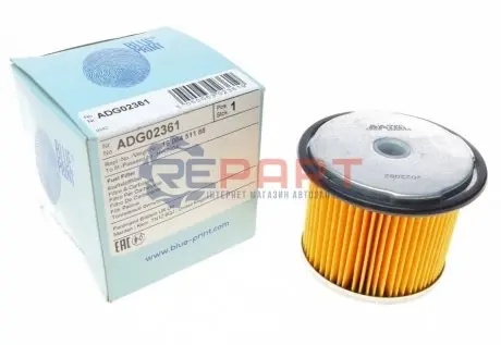 Паливний фільтр CITROEN BERLINGO, BX, C15, EVASION, JUMPY I, XANTIA, XM, XSARA, ZX FIAT SCUDO, ULYSSE LANCIA ZETA PEUGEOT 205, 205 II, 306, 309 II, 405 I, 405 II, 406 1.7D-2.1D 09.83-12.06 BLUE PRINT ADG02361 Купити в Україні