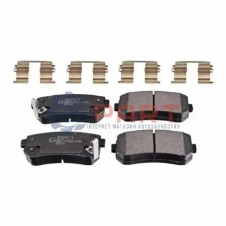Комплект гальмівних колодок задн, HYUNDAI ACCENT III, I20 I, I30, IX35 KIA CEE'D, PRO CEE'D, RIO II, SPORTAGE II, SPORTAGE III 1.1D-Electric 09.04-12.16 BLUE PRINT ADG042119 Купити в Україні