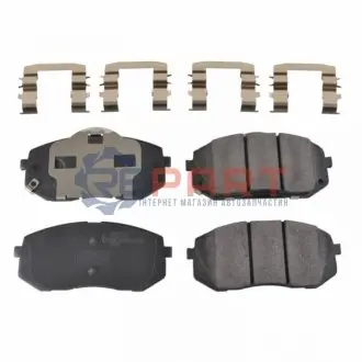 Комплект гальмівних колодок передн, HYUNDAI I40 I, I40 I CW, IX35, SONATA VII, TUCSON KIA CADENZA I, CARENS III, OPTIMA, PROCEED, SOUL II, SPORTAGE II, SPORTAGE III 1.6-Electric 09.04 BLUE PRINT ADG042161