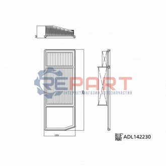 Фильтр воздуха FIAT 500 NEW 07->, PANDA III 12-> BLUE PRINT ADL142230 (фото 1)