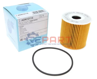 Масляний фільтр NISSAN ALMERA II, ALMERA TINO, NAVARA, PICK UP, PRIMERA, X-TRAIL I 2.2D/2.4/2.5D 03.00 BLUE PRINT ADN12114 Купити в Україні