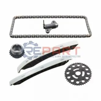 Фото Комплект ланцюга ГРМ Renault Trafic 1.6 DCi 14- (ланцюг, натяжник, шестерні) BLUE PRINT (ADN17346) зображення 1