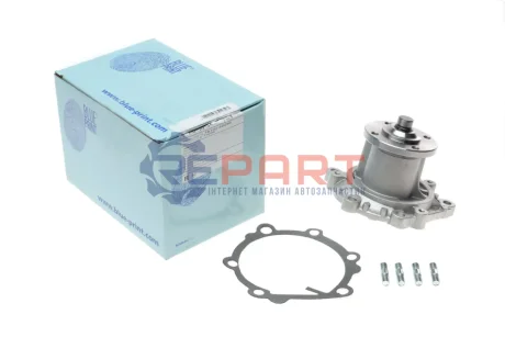 Насос охолоджуючої рідини, з ущільненням TOYOTA CHASER, DYNA 100, DYNA 150, HIACE IV, HILUX IV, HILUX V, HILUX VI, LAND CRUISER VW TARO 2.4D/2.8D/3.0D 09.84-07.05 BLUE PRINT ADT39134 Купити в Україні