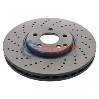 Фото Диск гальмівний (передній) MB E-class (W211/S211) 03-09 (330x32) (вентил./перф.) BLUE PRINT (ADU1743104) зображення 1