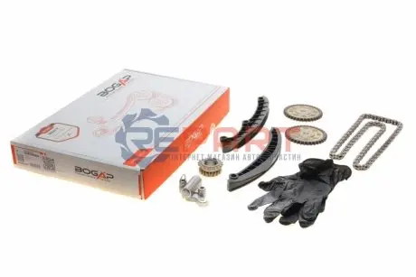 Комплект ланцюга ГРМ Seat Ibiza IV/Toledo IV 1.2 08-15/Skoda Fabia/Rapid 1.2 07-14 (AZQ,BME,BZG,CGPB,CGPA) BOGAP A1328110 Купити в Україні