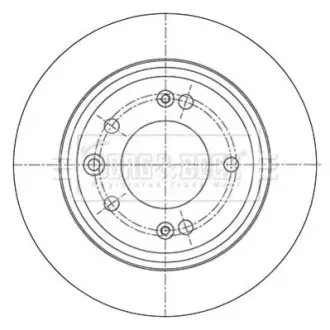 Фото Диск гальмівний (задній) Hyundai Elantra 00-11 (262x10) BORG & BECK (BBD5450) зображення 1