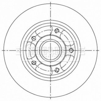 Тормозные диски с подшипником крашеные BORG & BECK BBD6149S