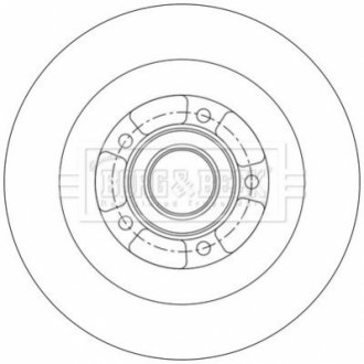 Тормозные диски с подшипником крашеные BORG & BECK BBD6231S