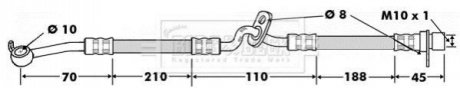 Гальмівний шланг BORG & BECK BBH7485 (фото 1)