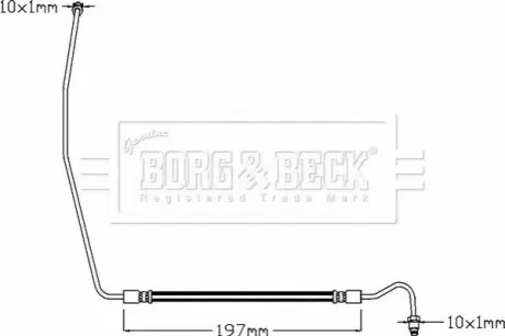 Тормозной шланг REAR RH BORG & BECK BBH8327 Купить в Украине