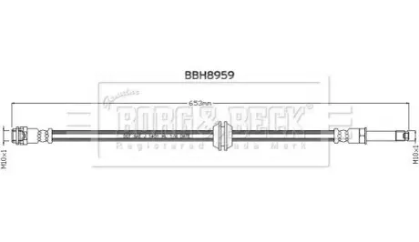 Гальмiвний шланг BORG & BECK BBH8959 Купити в Україні