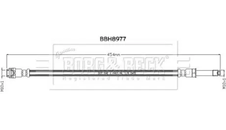 Гальмiвний шланг BORG & BECK BBH8977 Купити в Україні