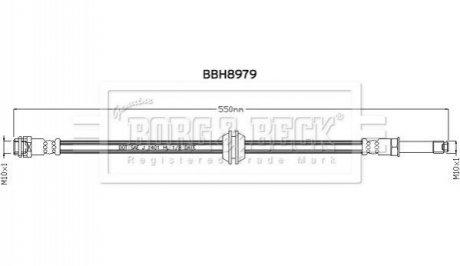 Тормозной шланг BORG & BECK BBH8979