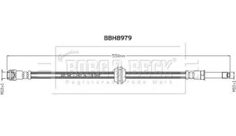 Гальмiвний шланг BORG & BECK BBH8979 Купити в Україні
