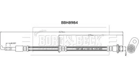 Тормозной шланг BORG & BECK BBH8984 Купить в Украине