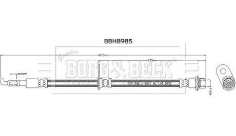 Тормозной шланг BORG & BECK BBH8985