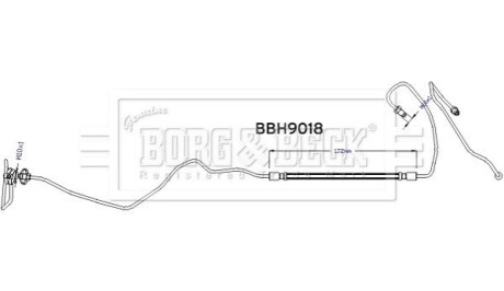 Гальмiвний шланг заднiй лiвий BORG & BECK BBH9018